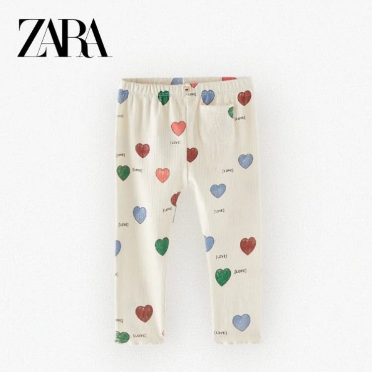 ZR Heart Print Legging For Girls