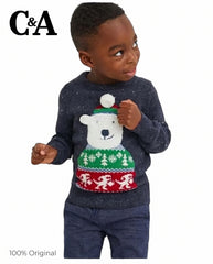 CA Applique Polo Bear Sweater