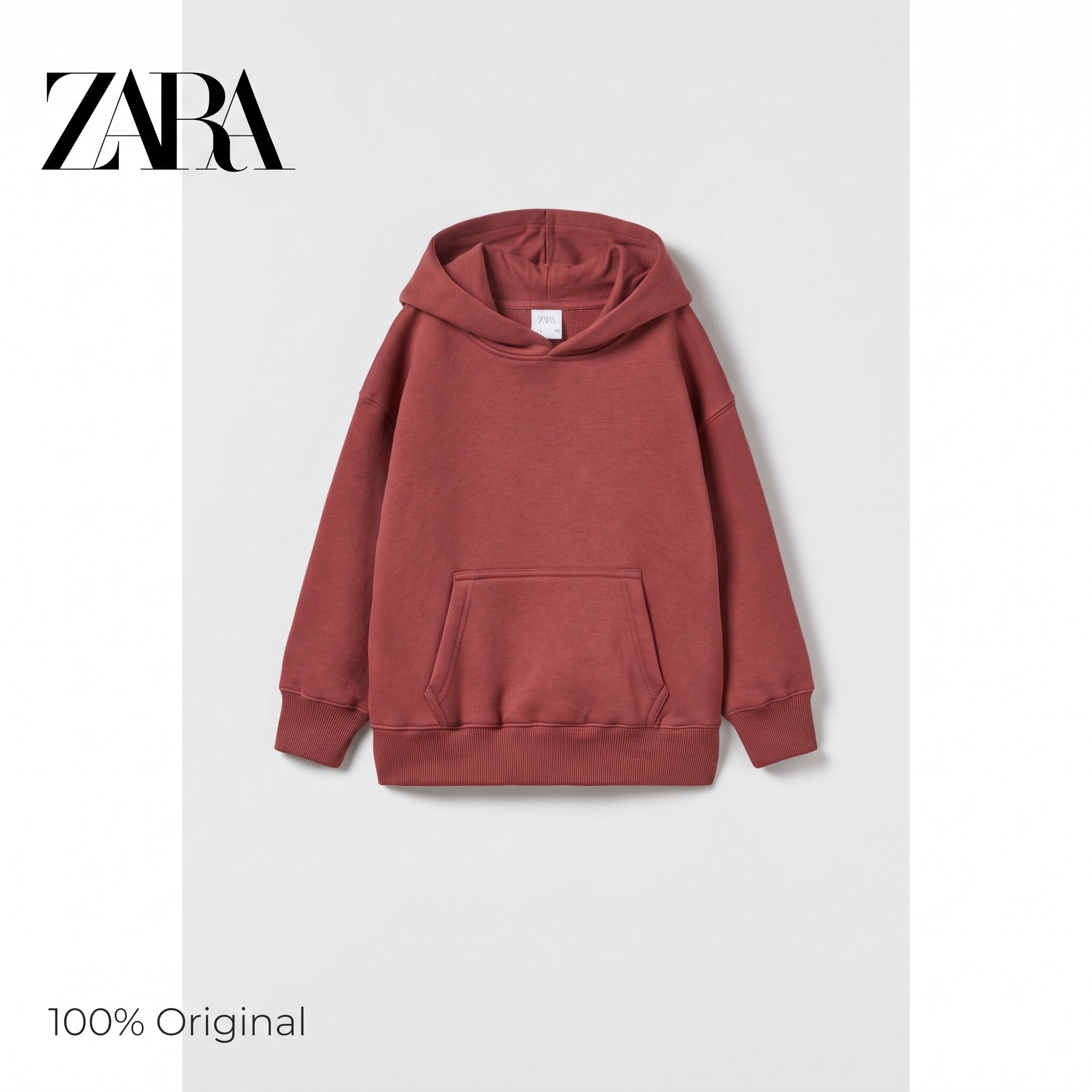 ZR Boys Basic Fleece Hoodie Maroon