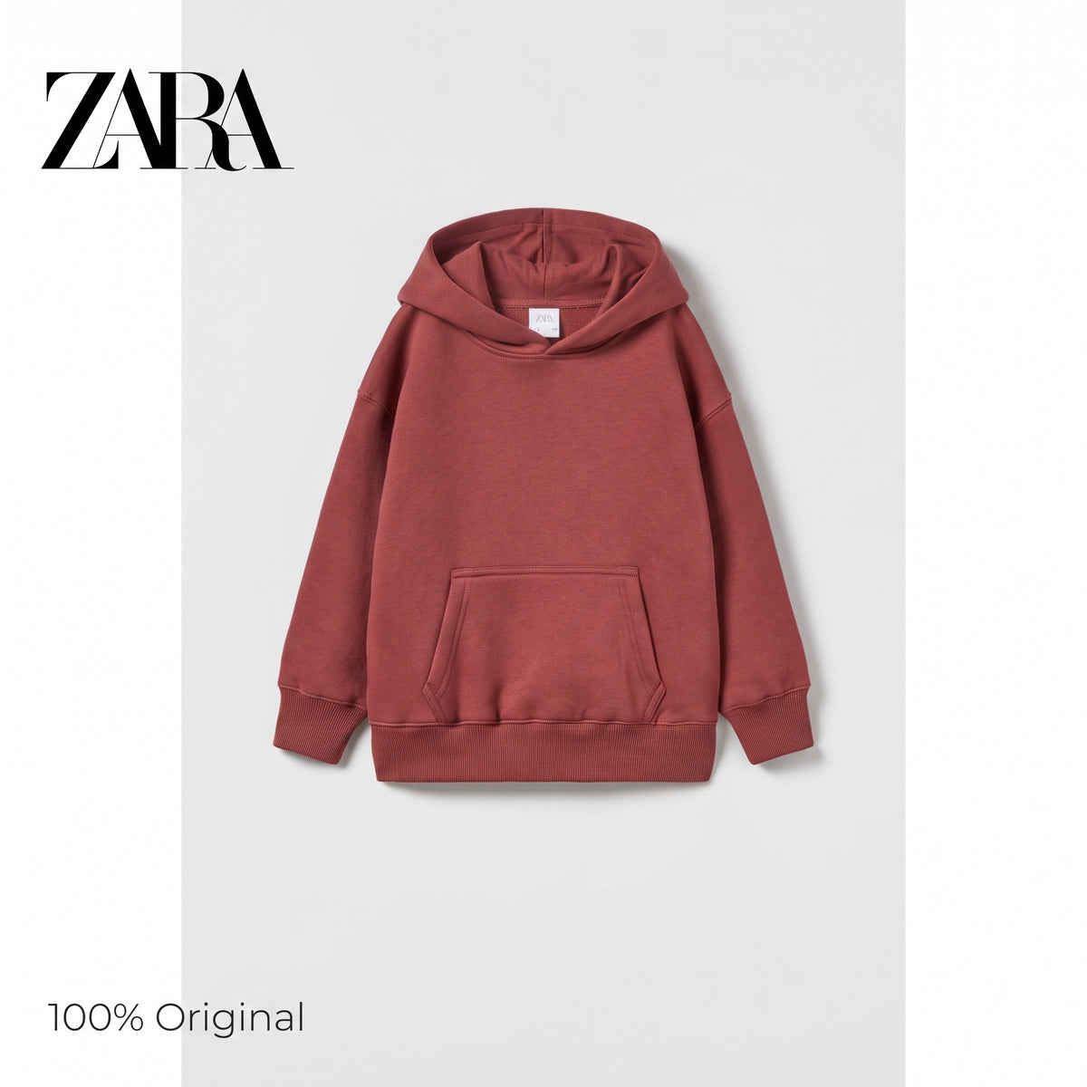 ZR Boys Basic Fleece Hoodie Maroon