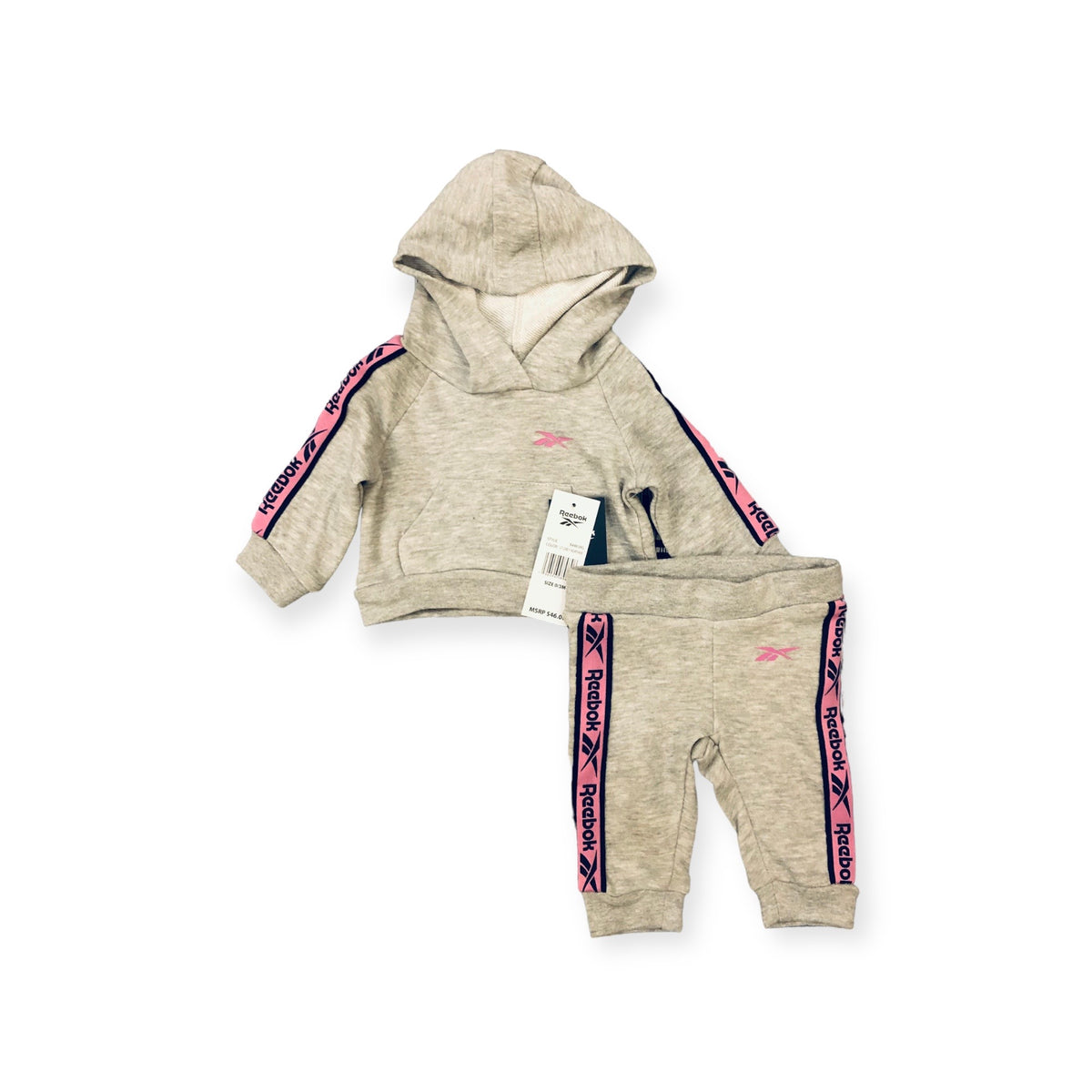 Rbk Grey Tracksuit For Girls (Shirt Only)