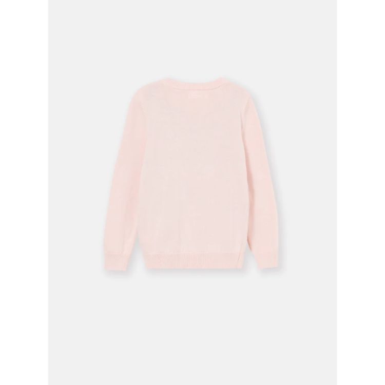 Fx & Bny Black Heart Knitted Pink Sweater For Girls